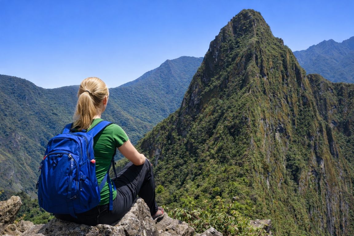 Huchuy Picchu mountain viewpoint explored as part of a Machu Picchu Guided Tours journey.