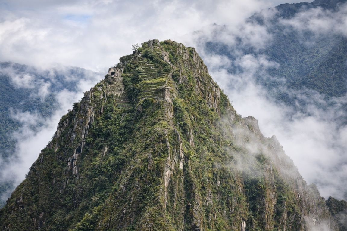 Historic Huayna Picchu summit trail seen on a Machu Picchu Guided Tours excursion.